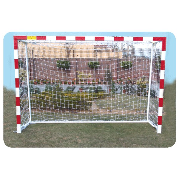 STAG Handball Goalpost (Aluminium) 80X80X40 mm withback Support, Portable with Wheel (Per Pair)